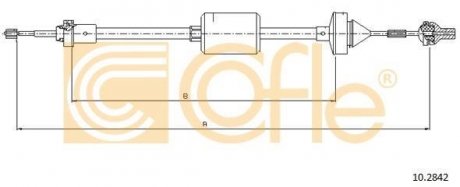 Трос сцепления Renault Clio 90-98 1000/625 COFLE 10.2842 (фото 1)