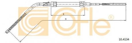 Трос ручного тормоза COFLE 104134 (фото 1)