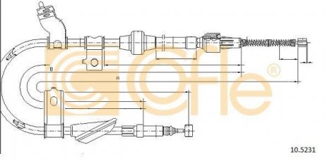 Трос ручного тормоза COFLE 105231