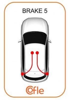 Трос ручного гальма зад. Л/П Peugeot 508 2010/11- COFLE 10.6236