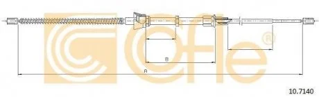 Трос ручних гальм(барабан) Seat Ibiza, VW Polo, 1,2-1,9, 08- COFLE 10.7140