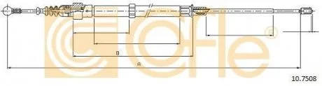 Трос ручного гальма COFLE 10.7508