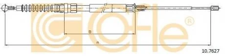 Трос ручных тормозов VW Touran, 1,4-2,0, 04- COFLE 10.7627