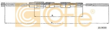 Трос ручного тормоза COFLE 109030