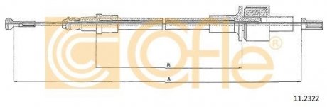 Трос сцепления COFLE 11.2322 (фото 1)