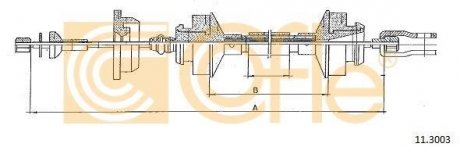 Трос сцепл PE 205 89- COFLE 113003