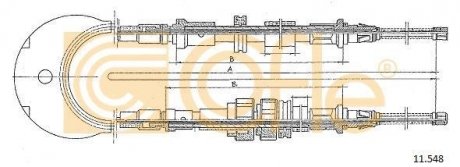 Трос ручника COFLE 11.548