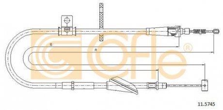 Трос ручного гальма COFLE 11.5745 (фото 1)