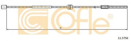 Трос ручного тормоза перед. Corsa C 01- (330) COFLE 11.5756