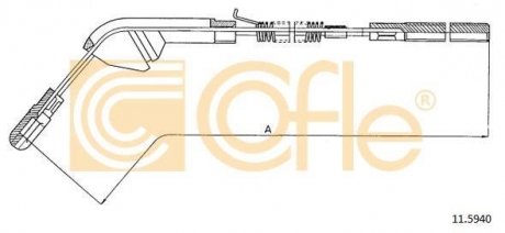 Трос ручного гальма COFLE 115940