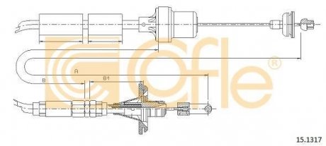 Трос сцепления COFLE 151317