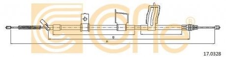 Трос ручного гальма COFLE 17.0328