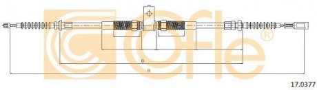 Трос ручного тормоза COFLE 170377 (фото 1)