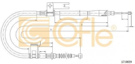 Трос ручного тормоза COFLE 170659