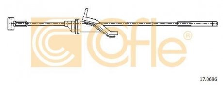 Фото 1 - трос ручного гальма COFLE 170686 Трос ручного гальма COFLE 170686 (фото 1)