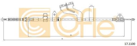 Тросовий привод, стоянкове гальмо COFLE 171100