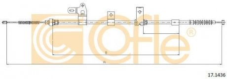 Трос ручного тормоза COFLE 171436 (фото 1)