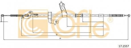 Трос ручного тормоза COFLE 171557 (фото 1)
