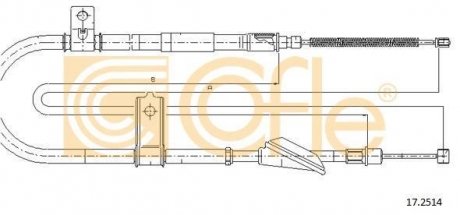 Трос ручного тормоза COFLE 172514