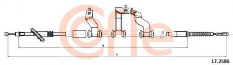 Трос ручного тормоза зад. TUCSON 4wd 2.0CRDi 04-10 Пр. (1800/1635) COFLE 17.2586