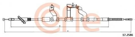 Трос ручного гальма зад. TUCSON 4wd 2.0CRDi 04-10 Пр. (1800/1635) COFLE 17.2586