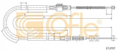 LINKA HAMULCA 17.2727 OPEL FRONTERA 4 DRZWI 92-95 2160/1315 LEWA COFLE 172727 (фото 1)