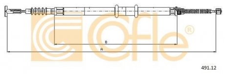 Трос ручного гальма COFLE 491.12