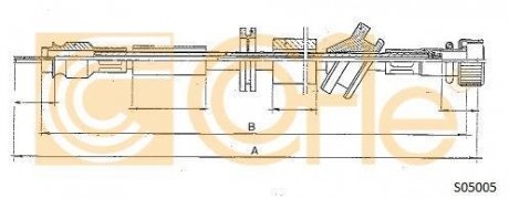 Трос спідомера MB W124 (механіка 5-ступінчаста))) COFLE S05005 (фото 1)