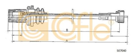 Тросик спідометра COFLE S07040