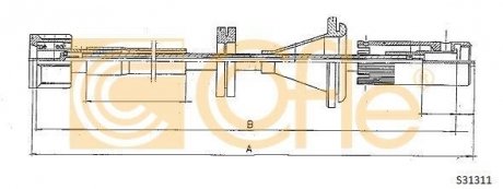 Трос спiдометра Audi 80-90 (всі) 82- COFLE S31311 (фото 1)