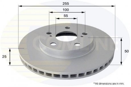 Тормозной диск COMLINE ADC0101V (фото 1)