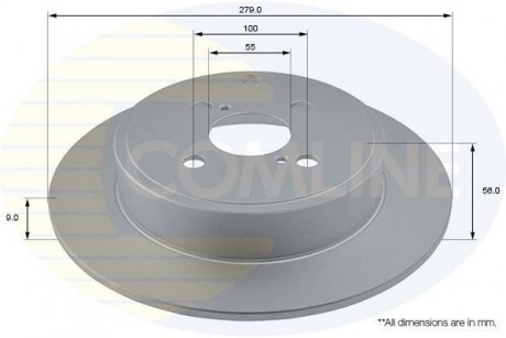 Тормозной диск COMLINE ADC01116 (фото 1)