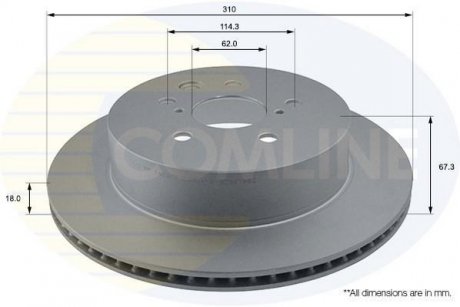Тормозной диск COMLINE ADC01123V (фото 1)