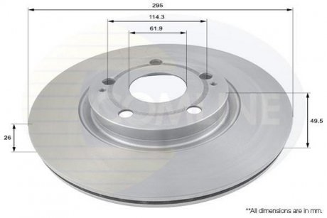 Тормозной диск COMLINE ADC01134V
