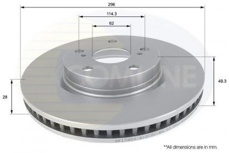 Тормозной диск COMLINE ADC01147V