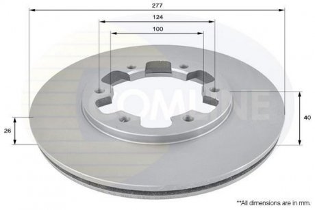 Тормозной диск COMLINE ADC0238V (фото 1)
