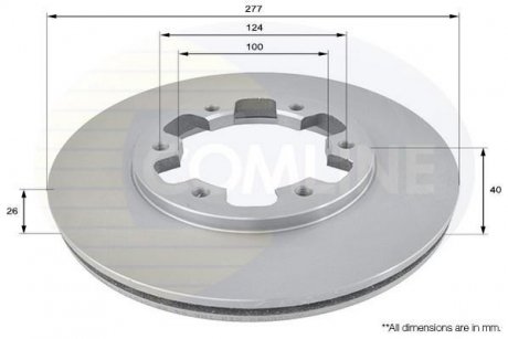 Тормозной диск COMLINE ADC0238V