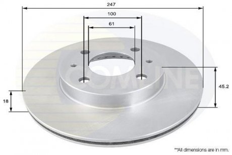 Гальмівний диск COMLINE ADC0242V (фото 1)