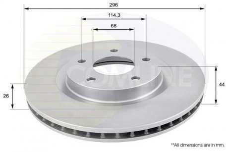 Гальмівний диск COMLINE ADC0274V (фото 1)