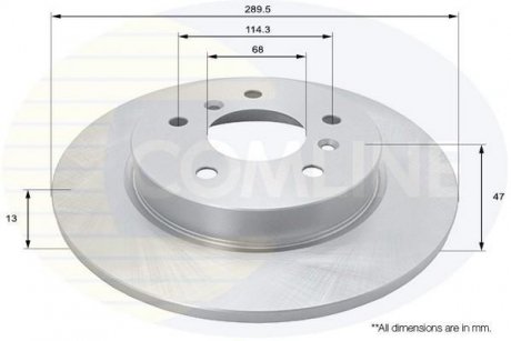 Тормозной диск COMLINE ADC0294 (фото 1)