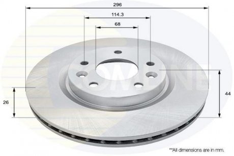 Тормозной диск COMLINE ADC0295V (фото 1)
