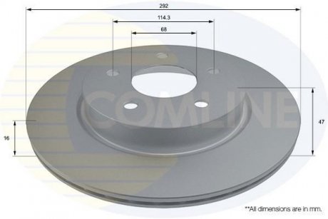 Тормозной диск COMLINE ADC0297V (фото 1)
