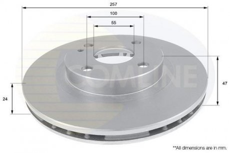 Тормозной диск COMLINE ADC0437V (фото 1)