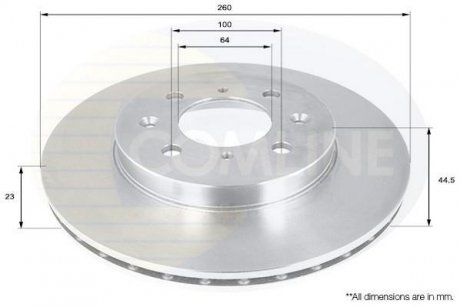 Гальмівний диск COMLINE ADC0554V (фото 1)