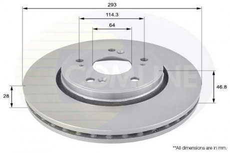 Гальмівний диск COMLINE ADC0560V (фото 1)