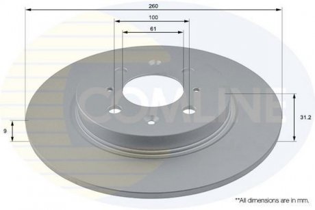 Тормозной диск COMLINE ADC0561 (фото 1)