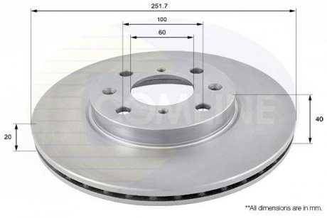 Тормозной диск COMLINE ADC0922V (фото 1)