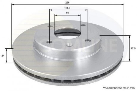 Тормозной диск COMLINE ADC1054V (фото 1)