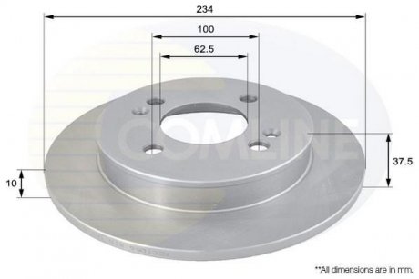 Тормозной диск COMLINE ADC1056 (фото 1)