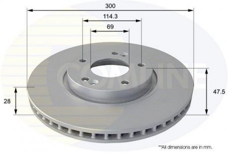 Тормозной диск COMLINE ADC1089V (фото 1)